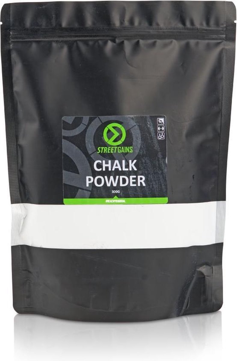 StreetGains® Magnesium Poeder 300g – Premium Grip voor Calisthenics, Klimmen & Gewichtheffen – Zweetabsorberend Chalk Poeder voor Maximale Prestaties