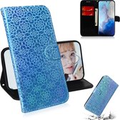 Voor Galaxy S20 Ultra Solid Hyun Color Magnetic Attraction Horizontale Flip Leather Case met Lanyard, Support Holder & Card Slot & Wallet (Sky Blue)