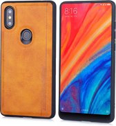 Voor Xiaomi Mi Mix 2S Diaobaolee schokbestendig PU + TPU beschermhoes (geel)