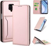 Voor Xiaomi Redmi Note 9 Pro / Note 9 Pro Max / Note 9s / Poco M2 Pro Sterk magnetisme Schokbestendig Horizontaal Flip Liquid Feel lederen tas met houder & kaartsleuven & portemonnee (roségou