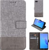 Voor Huawei Y5 lite (2018) MUXMA MX102 Horizontale flip canvas lederen tas met standaard & kaartsleuf & portemonnee-functie (grijs)