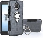 Voor Motorola Moto G5S Plus 2 in 1 Cube PC + TPU beschermhoes met 360 graden draaien zilveren ringhouder (grijs)