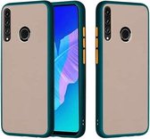 Voor Huawei Y7P 2020 / P40 Lite E / Honor 9C Huid Handgevoel Serie Schokbestendig Frosted PC + TPU Beschermhoes (Donkergroen)