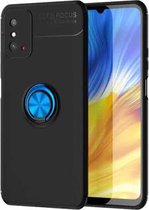 Voor Huawei Honor X10 Max metalen ringhouder 360 graden roterende TPU-hoes (zwart + blauw)