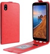 Crazy Horse verticale flip lederen beschermhoes voor Xiaomi Redmi 7A (rood)