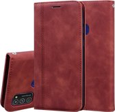 Voor Samsung Galaxy M21 Frosted Business Magnetische Horizontale Flip PU Leather Case met houder & kaartsleuf & lanyard (bruin)