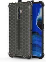 Voor Oppo Reno2 Z Shockproof Honeycomb PC + TPU Case (grijs)