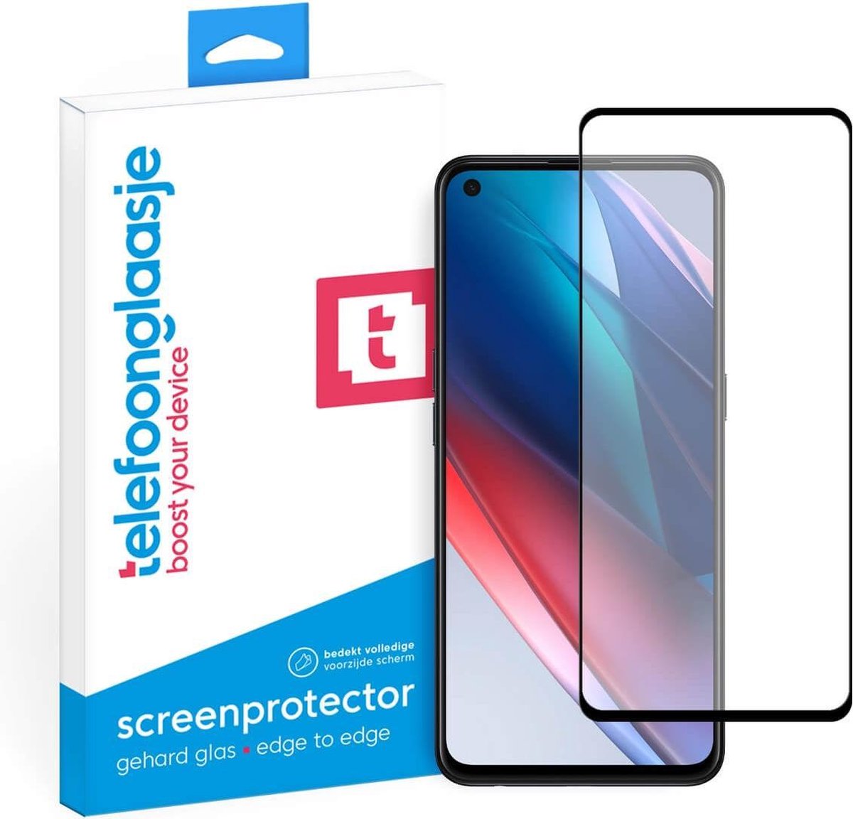 Telefoonglaasje Screenprotectors - Geschikt voor OPPO Find X3 Lite - Volledig Dekkend - Gehard Glas Screenprotector - Geschikt voor OPPO Find X3 Lite - Beschermglas