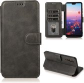 Voor Huawei P20 Pro Kalfsstructuur Magnetische Gesp Horizontale Flip Leren Case met Houder & Kaartsleuven & Portemonnee & Fotolijst (Zwart)