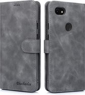 Voor Google Pixel 3 Lite XL Diaobaolee Pure Fresh Texture Horizontale Flip Leather Case, met houder & kaartsleuf & portemonnee & fotolijst (grijs)