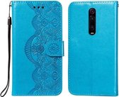 Voor Xiaomi Redmi K20 Flower Vine Embossing Pattern Horizontale Flip Leather Case met Card Slot & Holder & Wallet & Lanyard (Blue)