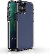 Voor iPhone 12/12 Pro TPU tweekleurige schokbestendige beschermhoes (zwart)