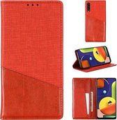 Voor Samsung Galaxy A50s MUXMA MX109 horizontale flip lederen tas met houder & kaartsleuf & portemonnee (rood)