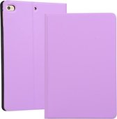 Effen kleur elastische holster horizontale flip lederen tas voor iPad mini 4 / mini 5, met houder & slaap / wekfunctie (paars)