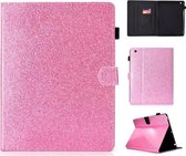Voor iPad 2/3/4 Vernis Glitter Poeder Horizontale Flip Leren Case met Houder & Kaartsleuf (Roze)