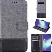 Voor Galaxy S10 5G MUXMA MX102 Horizontale flip canvas lederen tas met standaard & kaartsleuf & portemonnee-functie (zwart)