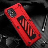 Bright Shield 3-in-1 schokbestendige TPU + pc + achterkant siliconen beschermhoes voor iPhone 12 Pro (rood)