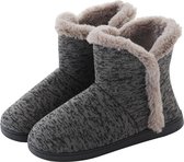 Herfst en winter hoge heren katoenen pantoffels en fluwelen platform warme binnenschoenen, maat: 41-42