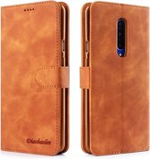 Voor OnePlus 7/7 Pro Diaobaolee Pure Fresh Texture Horizontale Flip Leather Case, met houder & kaartsleuf & portemonnee & fotolijst (geel)