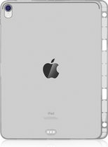 Zeer transparante TPU zachte beschermhoes voor iPad Pro 12,9 inch (2018), met pensleuf (transparant)