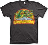 Teenage Mutant Ninja Turtles Heren Tshirt -L- Cowabunga Grijs