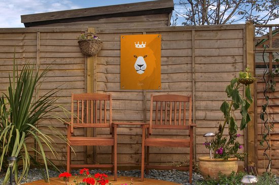 Le portrait d'un lion hollandais affiche jardin 30x40 cm - petit - Toile de jardin / Toile d'extérieur / Peintures d'extérieur (décoration de jardin)