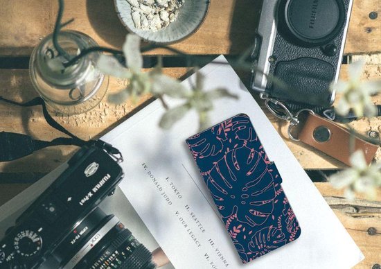 Portefeuille Samsung Galaxy A20s Coque Compatible avec Feuilles De Palmier