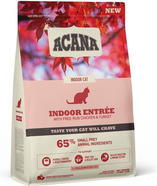 Acana Cat Indoor Entrée 4,5 kg - Kat bol.com