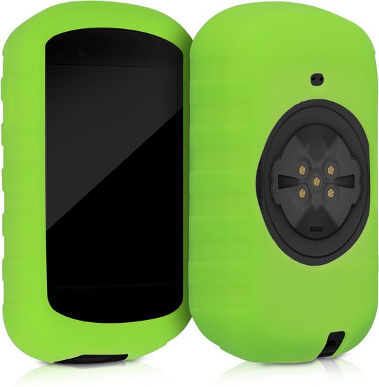 kwmobile hoes geschikt voor Garmin Edge 830 - Siliconen beschermhoes voor fietsnavigatie - groen