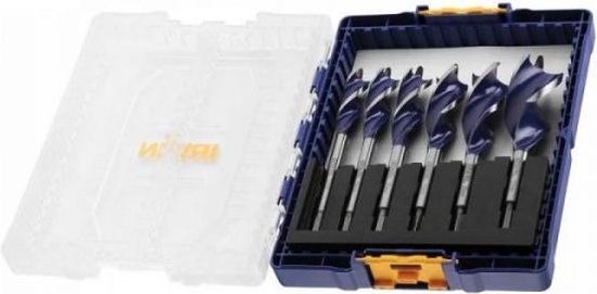 Irwin IW4042202 Jeu de forets à bois 6 pièces en cassette - Blue Groove - 16/18/20/22/25/32 mm