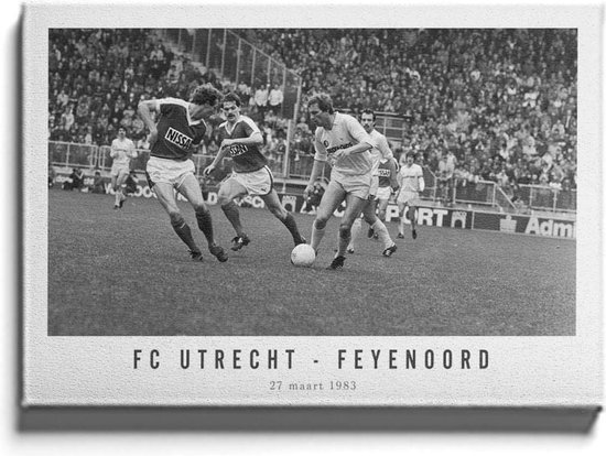 FC Utrecht - Feyenoord '83 - Walljar - Wanddecoratie - Schilderij - Canvas