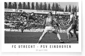 Walljar - FC Utrecht - PSV Eindhoven '81 - Muurdecoratie - Canvas schilderij