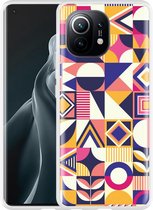 Xiaomi Mi 11 Hoesje Modern Abstract Paars - Designed by Cazy