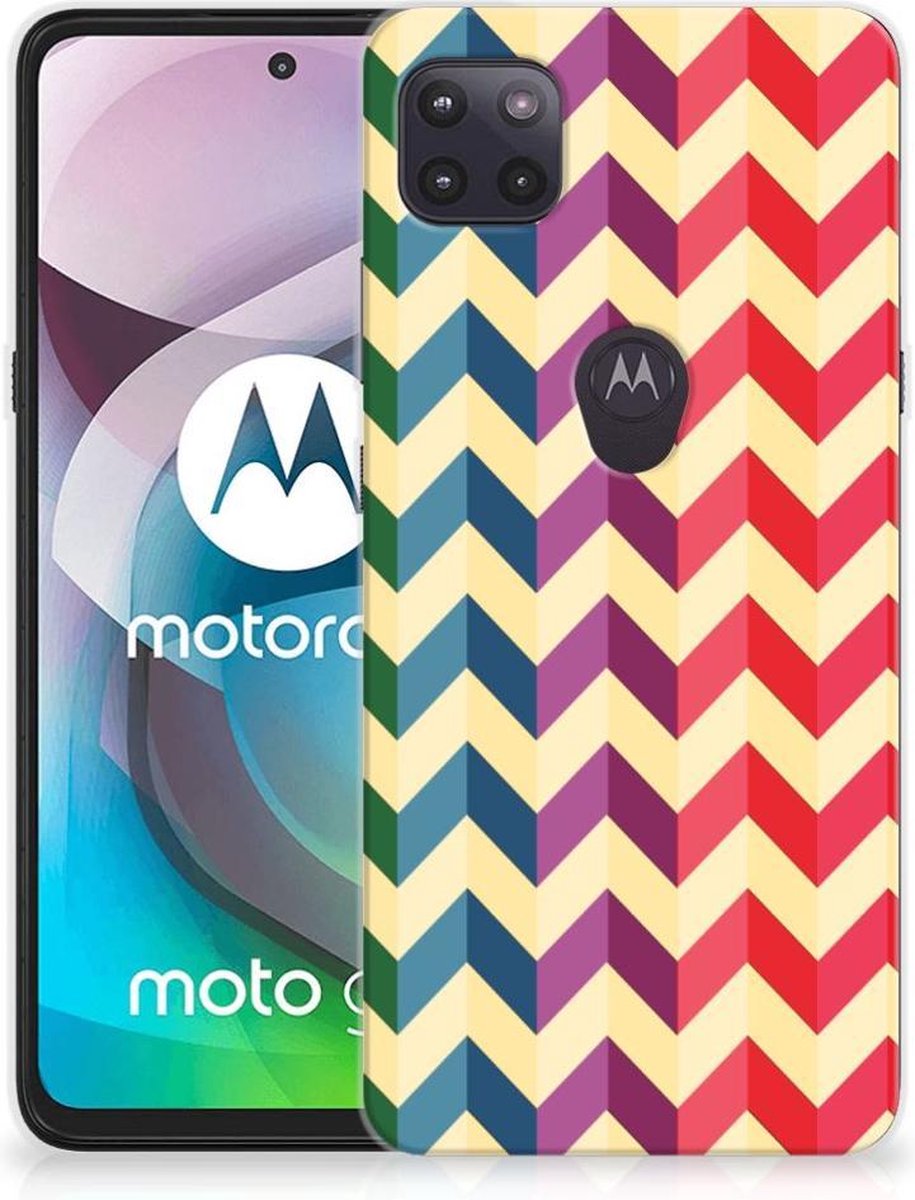 Motorola Moto G 5G TPU bumper Zigzag Multi Color