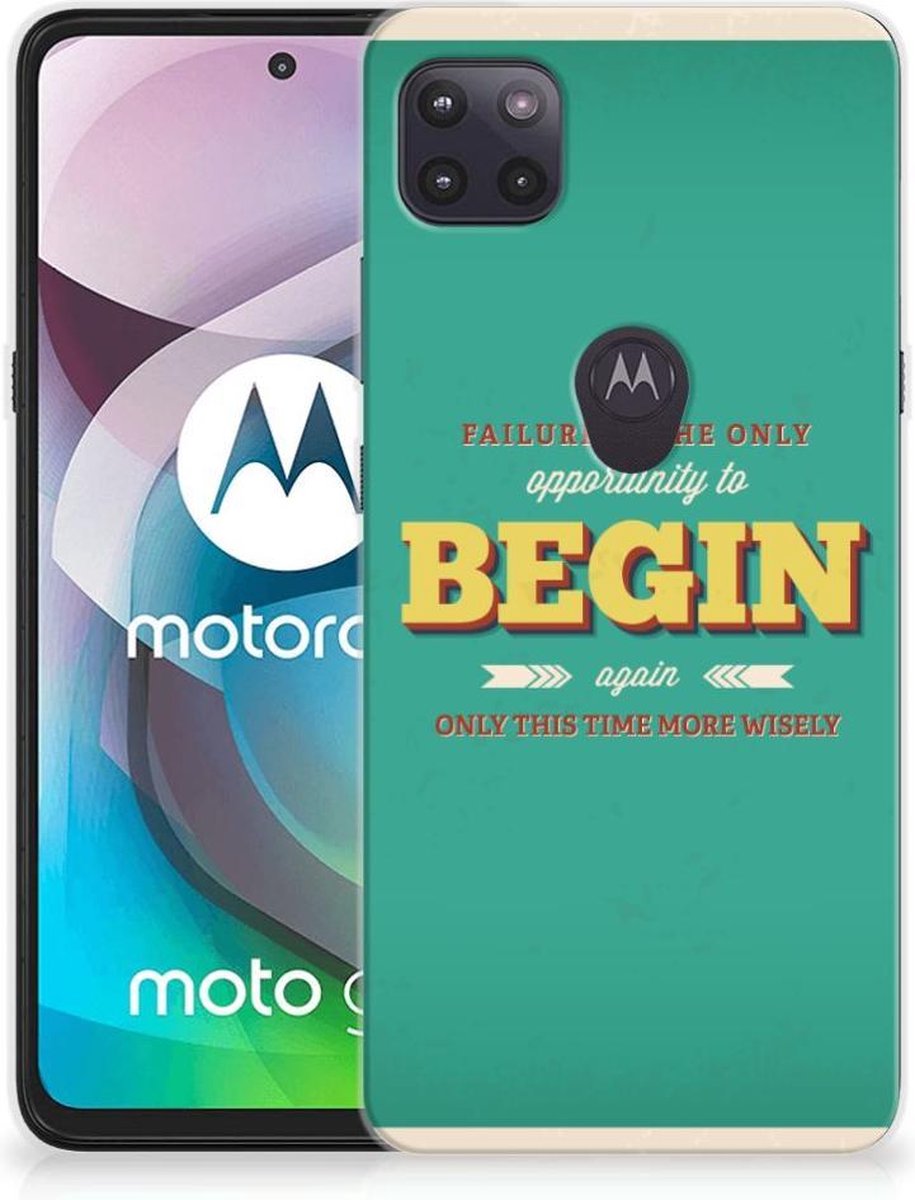Motorola Moto G 5G Siliconen hoesje met naam Quote Begin