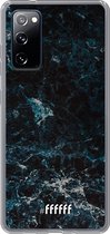 6F hoesje - geschikt voor Samsung Galaxy S20 FE - Transparant TPU Case - Dark Blue Marble #ffffff