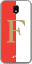 6F hoesje - geschikt voor Samsung Galaxy J5 (2017) -  Transparant TPU Case - Feyenoord - F #ffffff