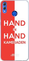 Honor 8X Hoesje Transparant TPU Case - Feyenoord - Hand in hand, kameraden