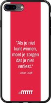 iPhone 8 Plus Hoesje TPU Case - AFC Ajax Quote Johan Cruijff #ffffff