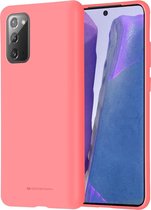 Hoesje geschikt voor Samsung Galaxy Note 20 -Soft Feeling Case - Back Cover -Roze