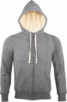 SOLS Sherpa Unisex Zip-Up Hooded Sweatshirt / Hoodie (Grijze Mergel)