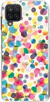 Casetastic Samsung Galaxy A12 (2021) Hoesje - Softcover Hoesje met Design - Watercolor Confetti Print
