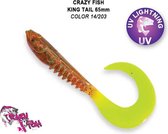 Crazy Fish King Tail - 6.5 cm - 14203 - caramel chartreuse