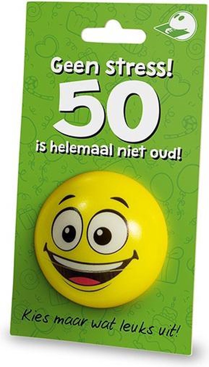 Cadeaukaart + Stressbal  50 jaar
