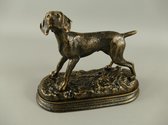 Metalen beeld - Lief hondje - Rustiek ijzer - 17 cm hoog