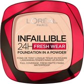 3x L'Oréal Infaillible 24H Fresh Wear Foundation Poeder 180 Rose Sand 8 gr