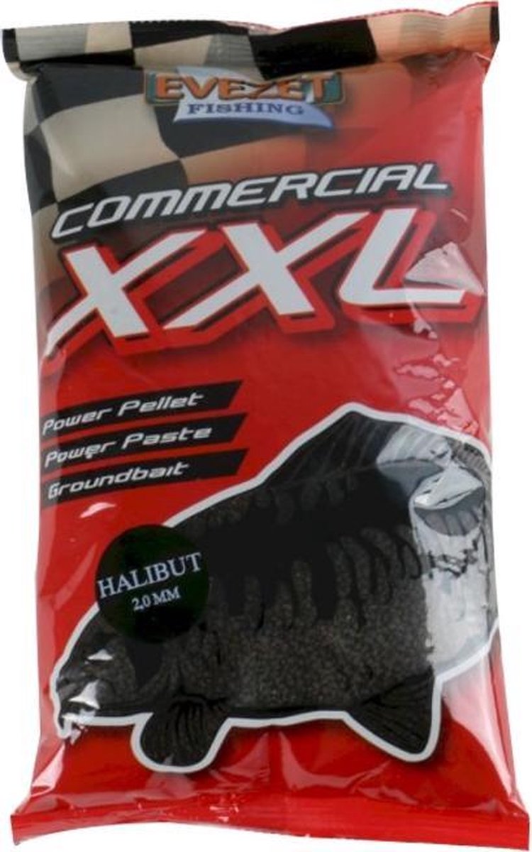 Evezet Commercial XXL Halibut - 2mm - 900g - Zwart