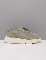 Tango | Kady fat 10-bv green suede sneaker - off white sole | Maat: 40