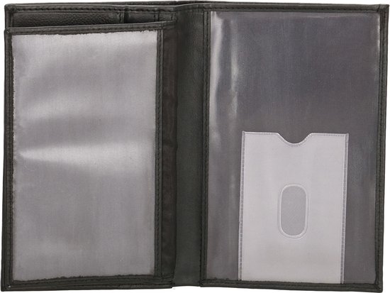 Double-D - Leren Etui voor Paspoort Autopapieren en Pasjes RFID - Unisex - Zwart - Double - D