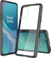 Mobigear Crystal Backcover Hoesje - Geschikt voor OnePlus 8T - Gsm case - Transparant / Zwart